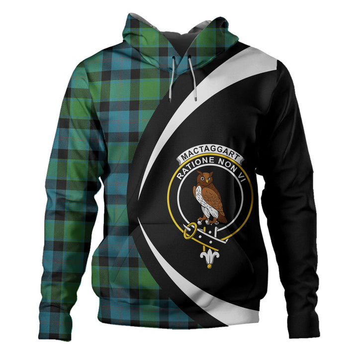 MacTaggart Ancient Clan Badge Tartan Hoodie Circle Style