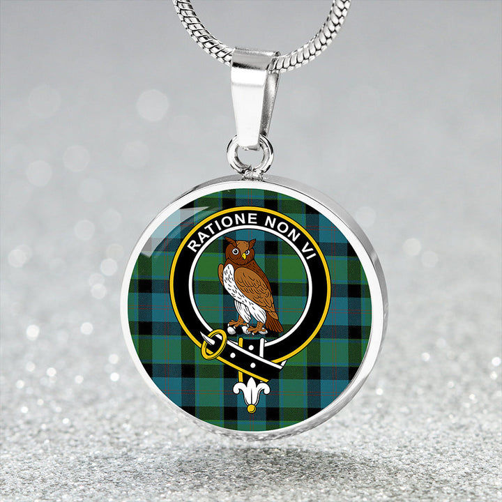 MacTaggart Ancient Clan Badge Tartan Classic Circle Necklace