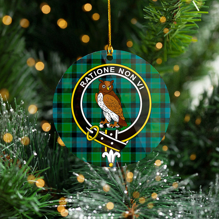 MacTaggart Ancient Clan Badge Tartan Plastic Christmas Ornaments