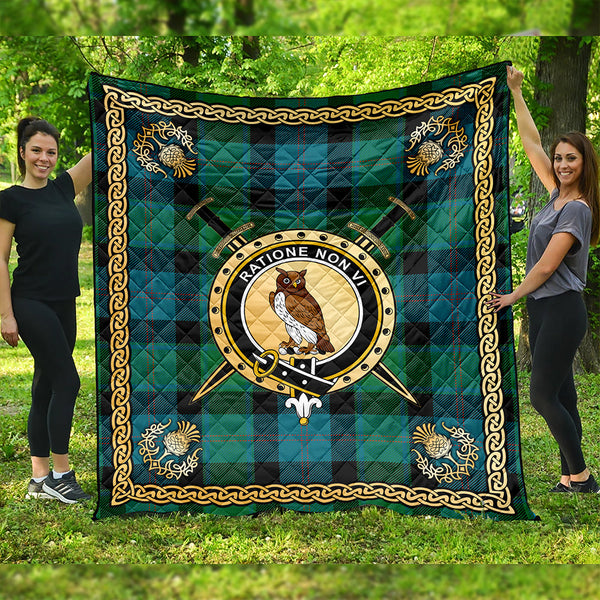 MacTaggart Ancient Clan Badge Tartan Premium Quilt Celtic Shield