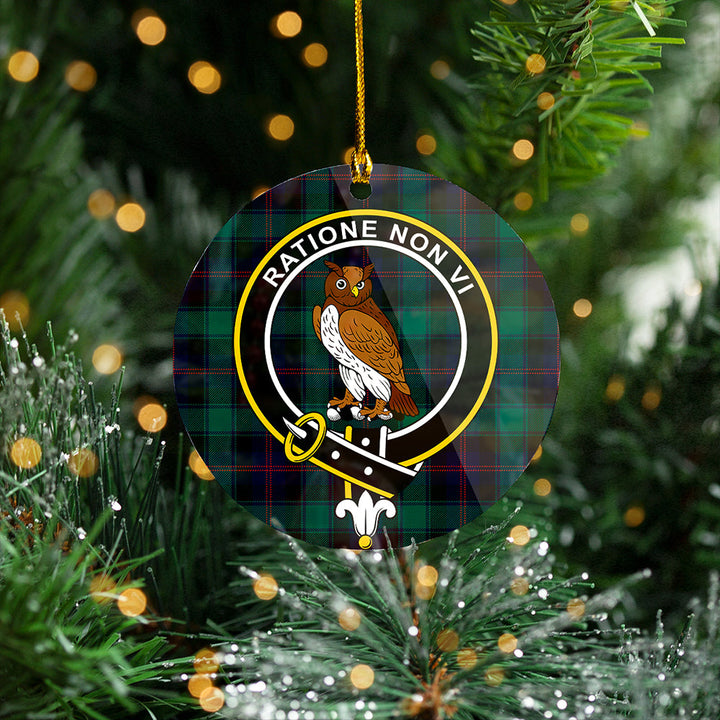 MacTaggart Modern Clan Badge Tartan Plastic Christmas Ornaments