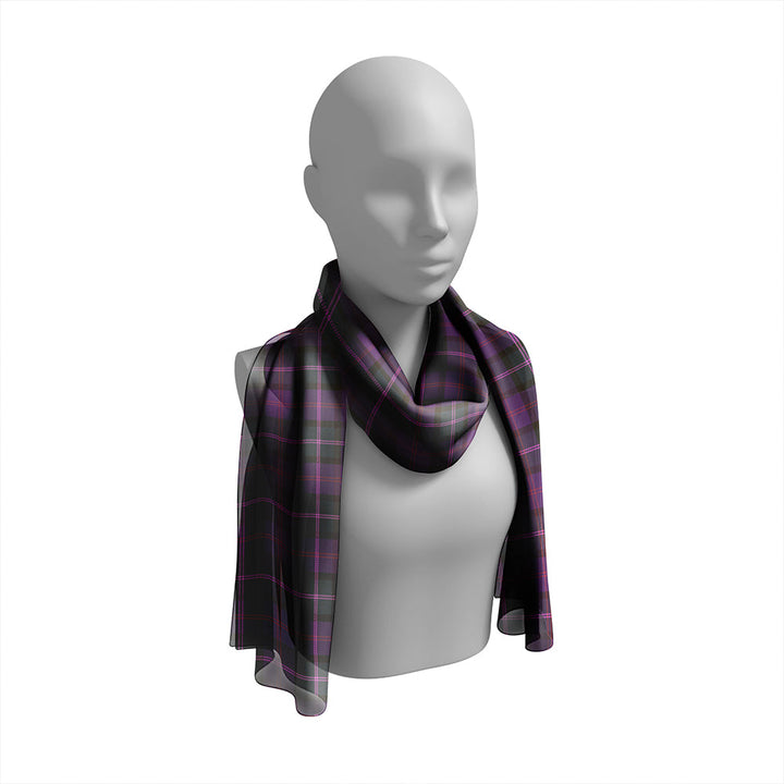 MacThomas (Thompson/Thomson) Weathered Tartan Classic Silk Habotai Long Scarf