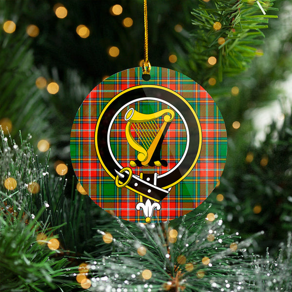 MacWhirter Ancient Clan Badge Tartan Plastic Christmas Ornaments