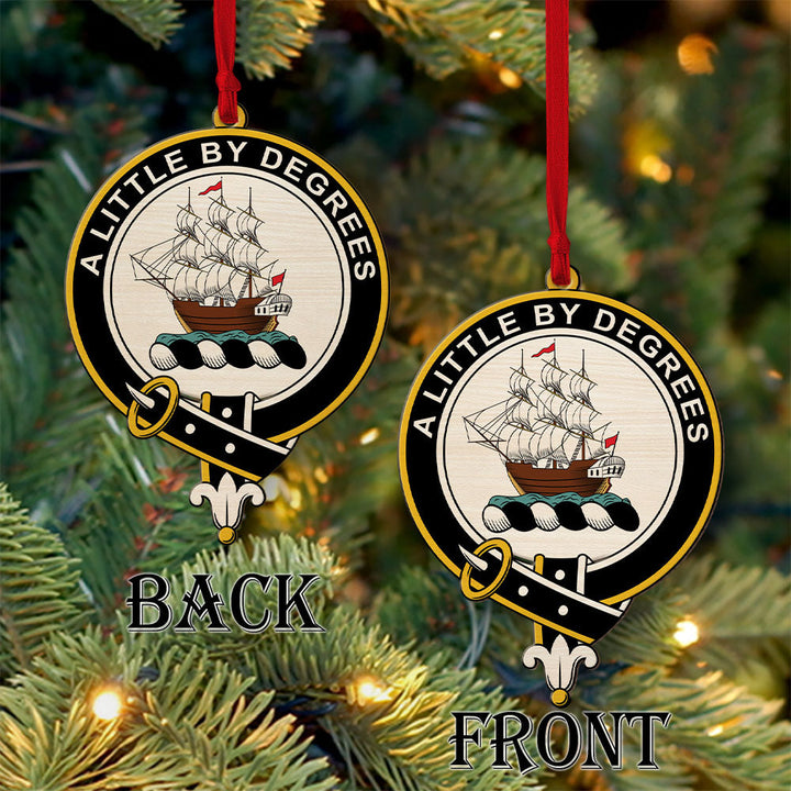 MacWilliam Clan Badge Wood Acrylic Ornament