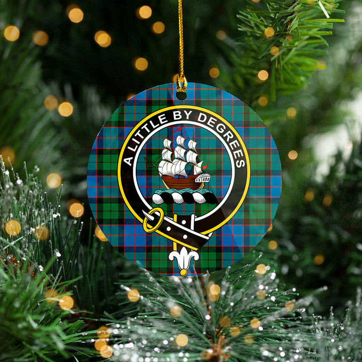 MacWilliam (Williamson) Modern Clan Badge Tartan Plastic Christmas Ornaments