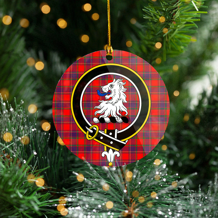 Mair Modern Clan Badge Tartan Plastic Christmas Ornaments