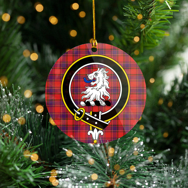 Mair Weathered Clan Badge Tartan Plastic Christmas Ornaments