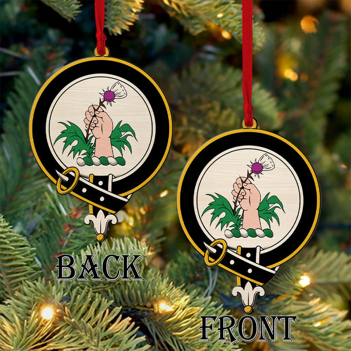 Manson Clan Badge Wood Acrylic Ornament