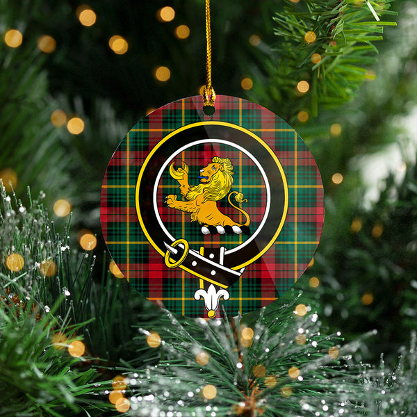Martin Modern Clan Badge Tartan Plastic Christmas Ornaments