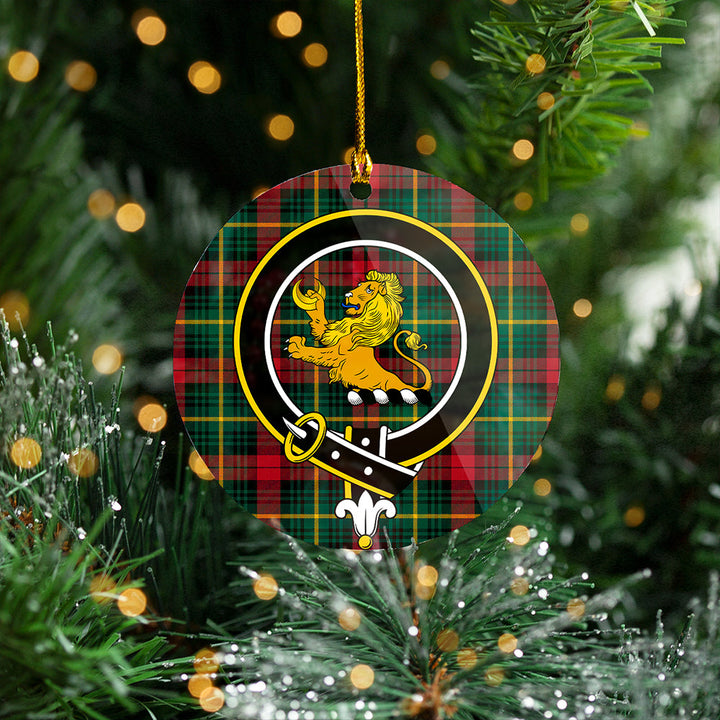 Martin Modern Clan Badge Tartan Plastic Christmas Ornaments