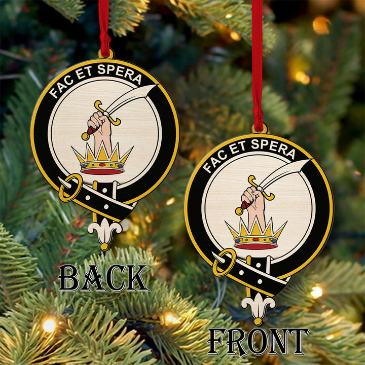 Matheson Clan Badge Wood Acrylic Ornament