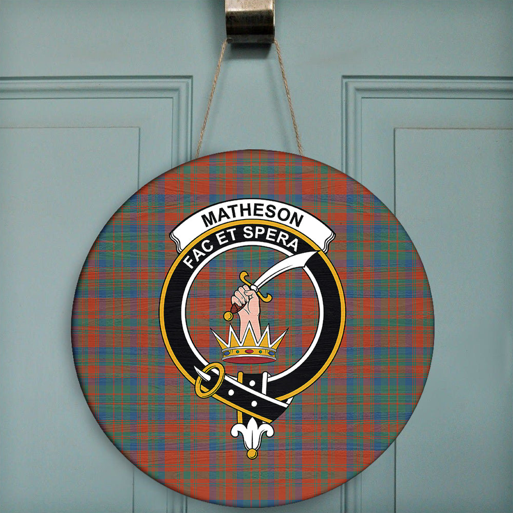 Matheson Hunting Ancient Tartan Crest Wall Hanging Banner main image 1