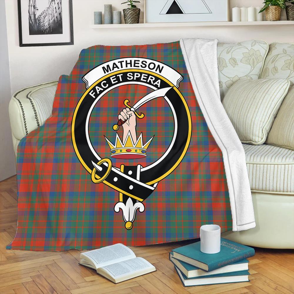 Matheson Ancient Tartan Crest Premium Blanket