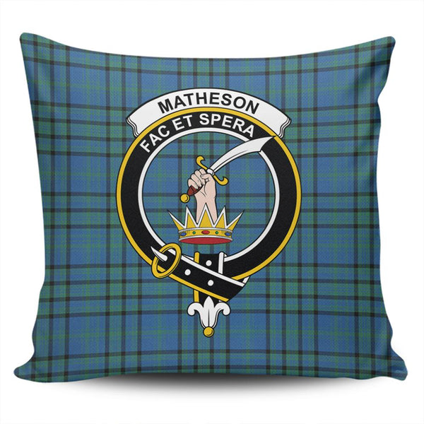 Matheson Hunting Ancient Tartan Classic Crest Pillow Cover