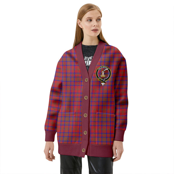 Matheson Weathered Clan Badge Tartan V-neck Cardigan