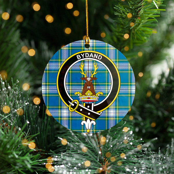 Maver Dress Ancient Clan Badge Tartan Plastic Christmas Ornaments