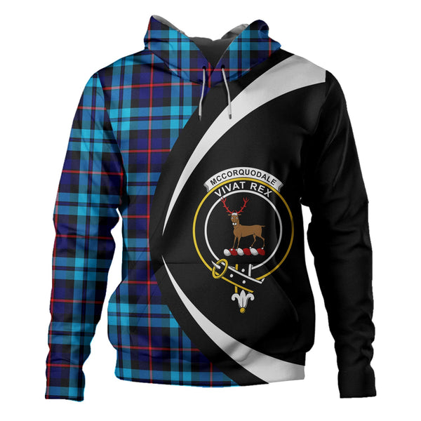 McCorquodale Clan Badge Tartan Hoodie Circle Style
