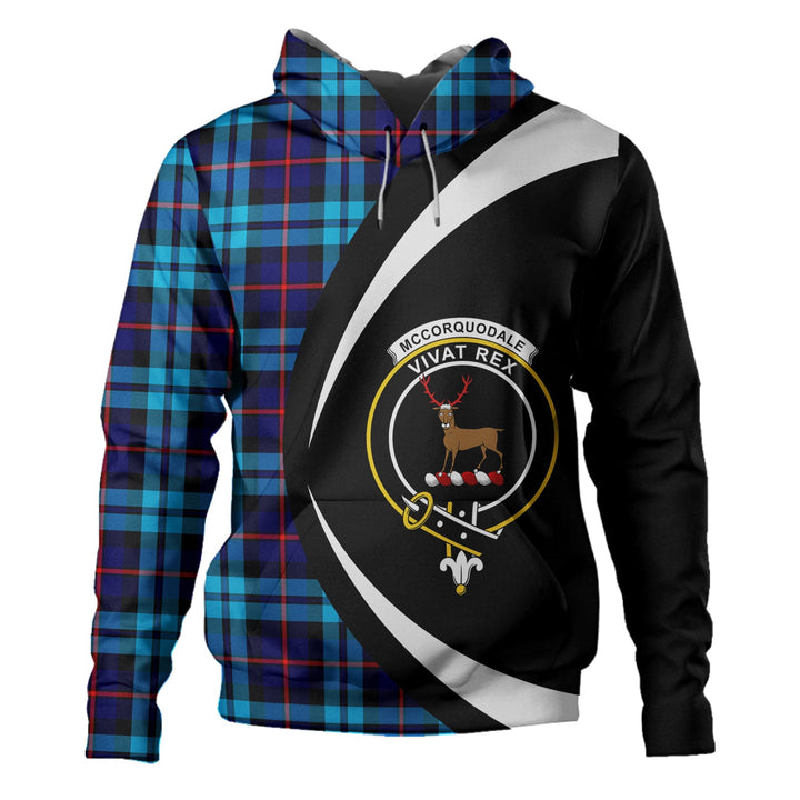McCorquodale Clan Badge Tartan Hoodie Circle Style