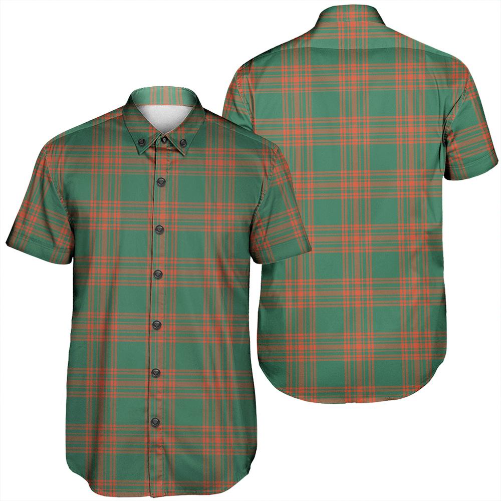 Menzies Green Ancient Tartan Classic Short Sleeve Shirt