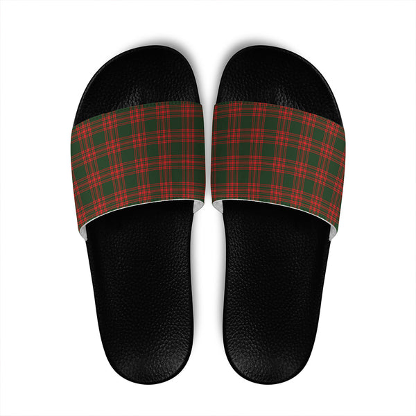 Menzies Green Modern Tartan Classic Slide Sandals