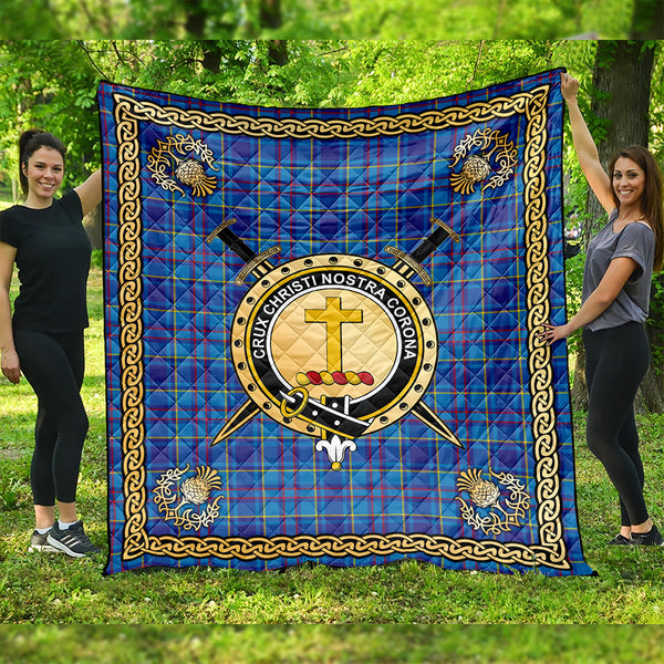 Mercer Modern Clan Badge Tartan Premium Quilt Celtic Shield