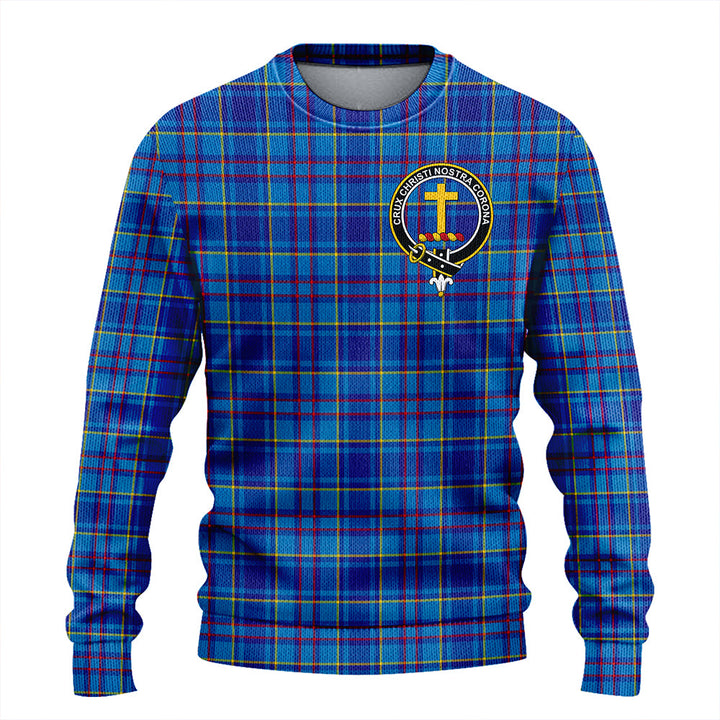 Mercer Modern Clan Badge Tartan Knitted Sweater