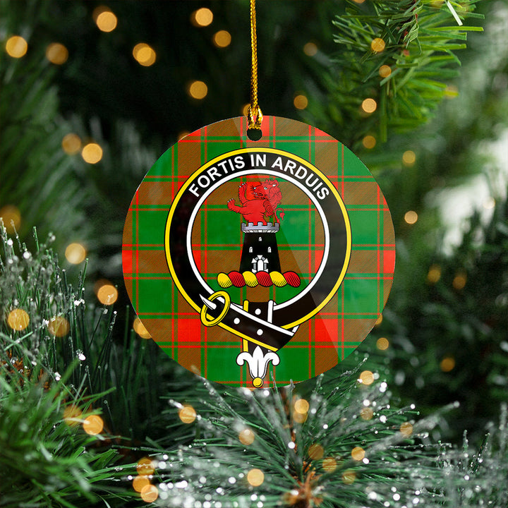 Middleton Modern Clan Badge Tartan Plastic Christmas Ornaments
