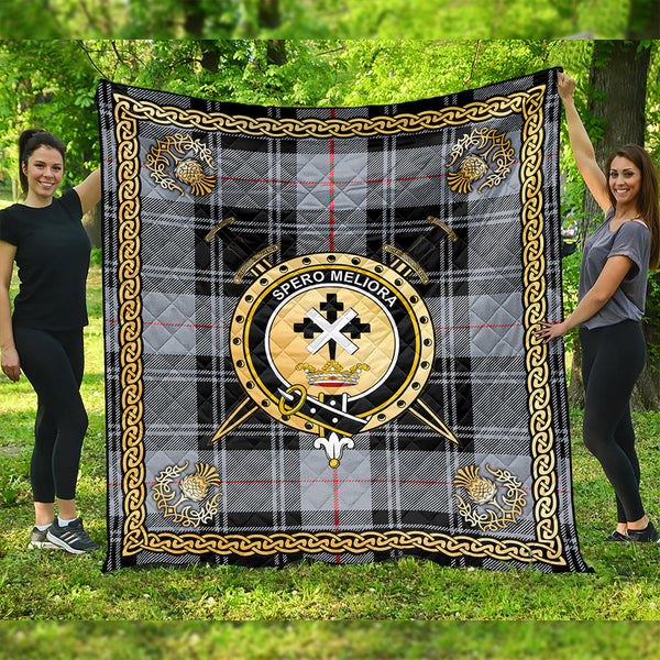 Moffat Modern Clan Badge Tartan Premium Quilt Celtic Shield