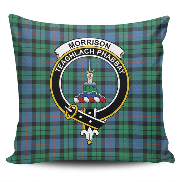 Morrison Ancient Tartan Classic Crest Pillow Cover