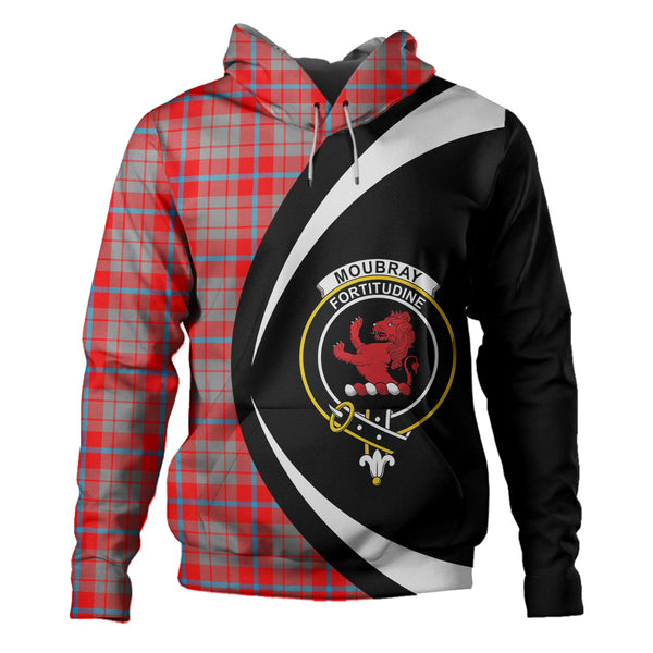 Moubray Clan Badge Tartan Hoodie Circle Style