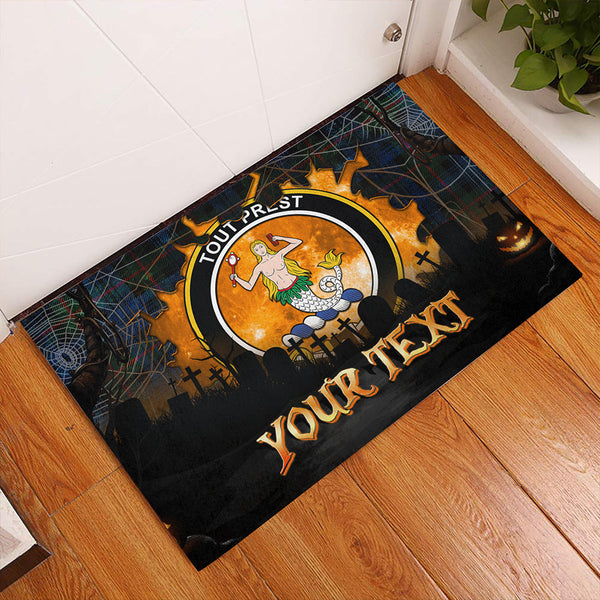 Murray Ancient Clan Badge Tartan Personalize Doormat Happy Halloween Style