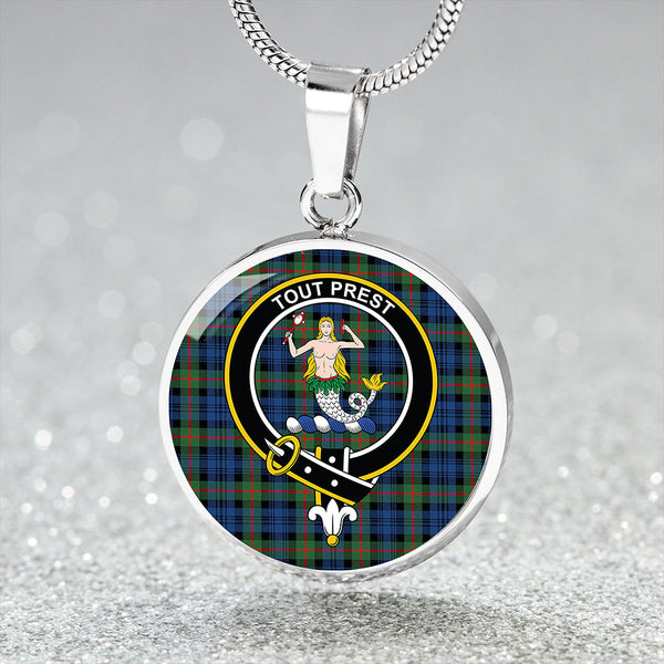 Murray Modern Clan Badge Tartan Classic Circle Necklace