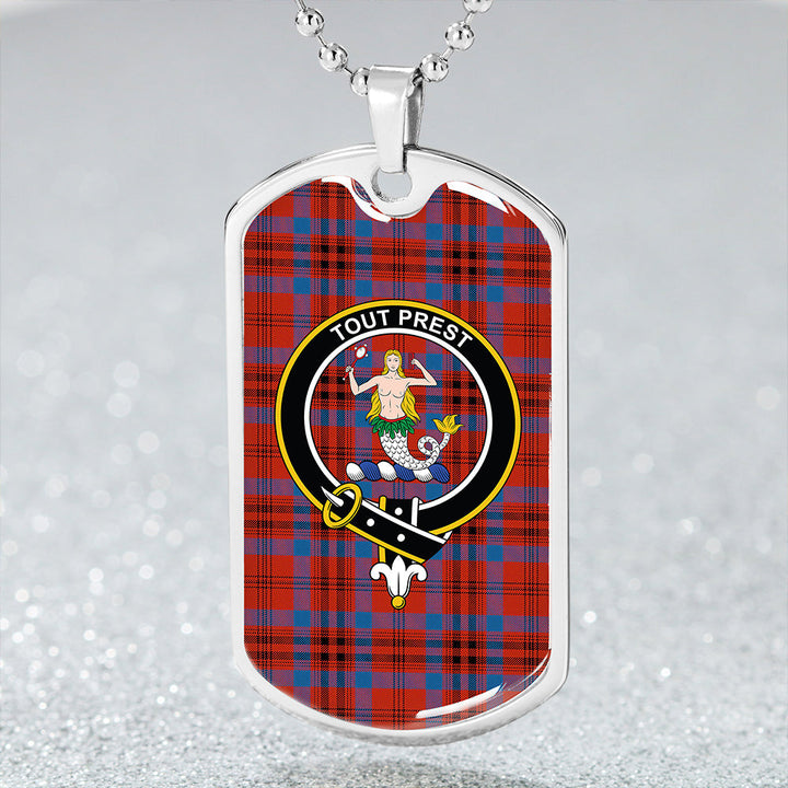 Murray of Abercairney James #2 (Murray of Abercairney; James #2) Ancient Clan Badge Classic Tartan Dog Tag Necklace