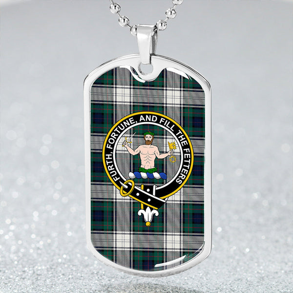 Murray of Atholl Dress (Murray Dress) Modern Clan Badge Classic Tartan Dog Tag Necklace