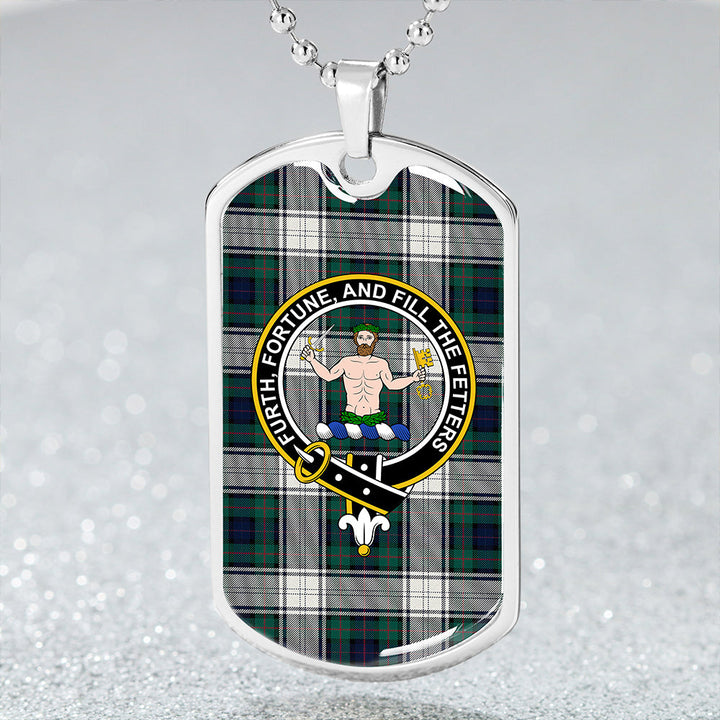 Murray of Atholl Dress (Murray Dress) Modern Clan Badge Classic Tartan Dog Tag Necklace
