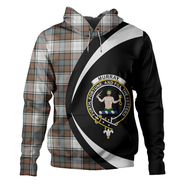 Murray of Atholl Dress (Murray Dress) Weathered Clan Badge Tartan Hoodie Circle Style