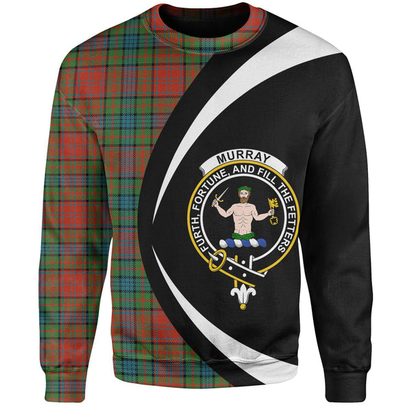 Murray of Atholl Red Dress (Murray of Atholl; Red Dress) Ancient Clan Badge Tartan Sweatshirt Circle Style Personalized
