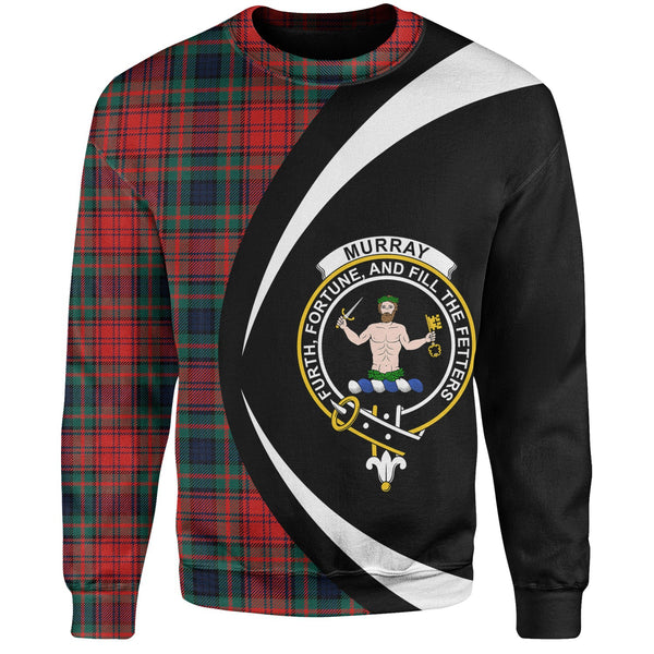 Murray of Atholl Red Dress (Murray of Atholl; Red Dress) Modern Clan Badge Tartan Sweatshirt Circle Style Personalized