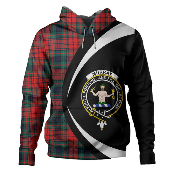 Murray of Atholl Red Dress (Murray of Atholl; Red Dress) Modern Clan Badge Tartan Hoodie Circle Style