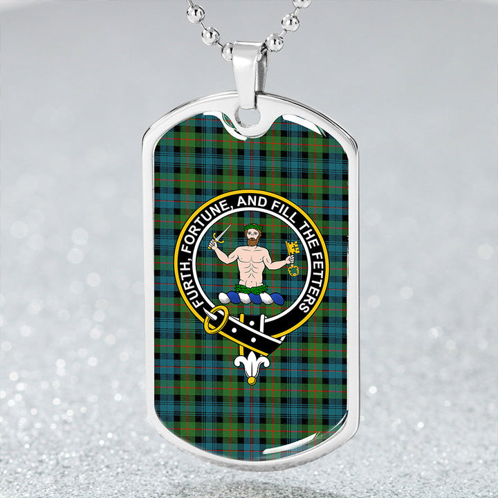 Murray of Atholl (Murray) Ancient Clan Badge Classic Tartan Dog Tag Necklace