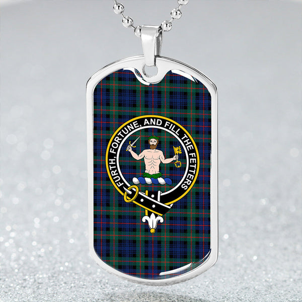 Murray of Atholl (Murray) Modern Clan Badge Classic Tartan Dog Tag Necklace