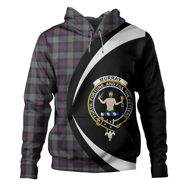 Murray of Atholl (Murray) Weathered Clan Badge Tartan Hoodie Circle Style