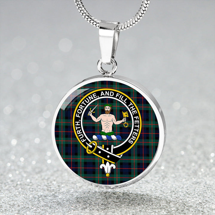 Murray of Atholl variation (Murray of Atholl; variation) Modern Clan Badge Tartan Classic Circle Necklace