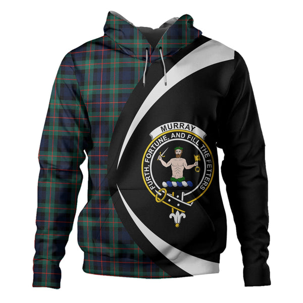 Murray of Atholl variation (Murray of Atholl; variation) Modern Clan Badge Tartan Hoodie Circle Style