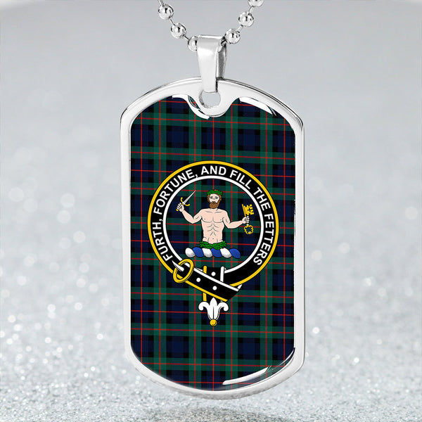 Murray of Atholl variation (Murray of Atholl; variation) Modern Clan Badge Classic Tartan Dog Tag Necklace