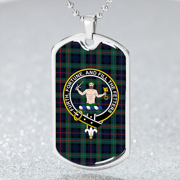 Murray of Atholl variation (Murray of Atholl; variation) Modern Clan Badge Classic Tartan Dog Tag Necklace