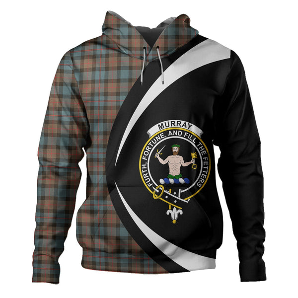 Murray of Atholl variation (Murray of Atholl; variation) Weathered Clan Badge Tartan Hoodie Circle Style