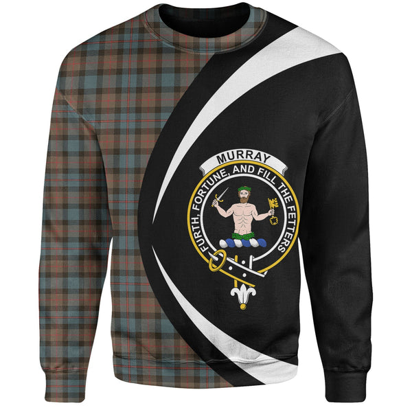 Murray of Atholl variation (Murray of Atholl; variation) Weathered Clan Badge Tartan Sweatshirt Circle Style Personalized