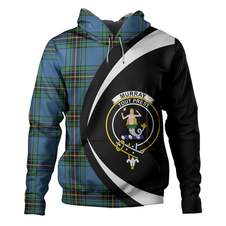 Murray of Elibank Ancient Clan Badge Tartan Hoodie Circle Style