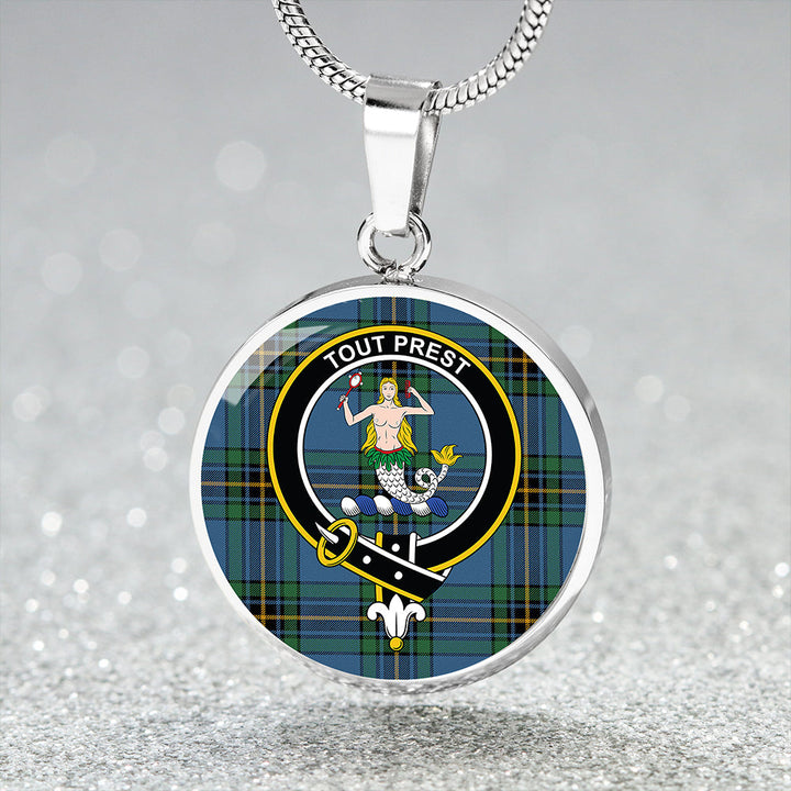 Murray of Elibank Ancient Clan Badge Tartan Classic Circle Necklace